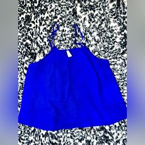 Bright royal blue blouse